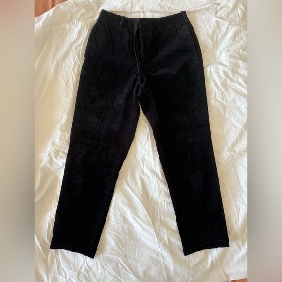 Black cropped Corduroy Pants Uniqlo men’s 27, unisex - Picture 1 of 7
